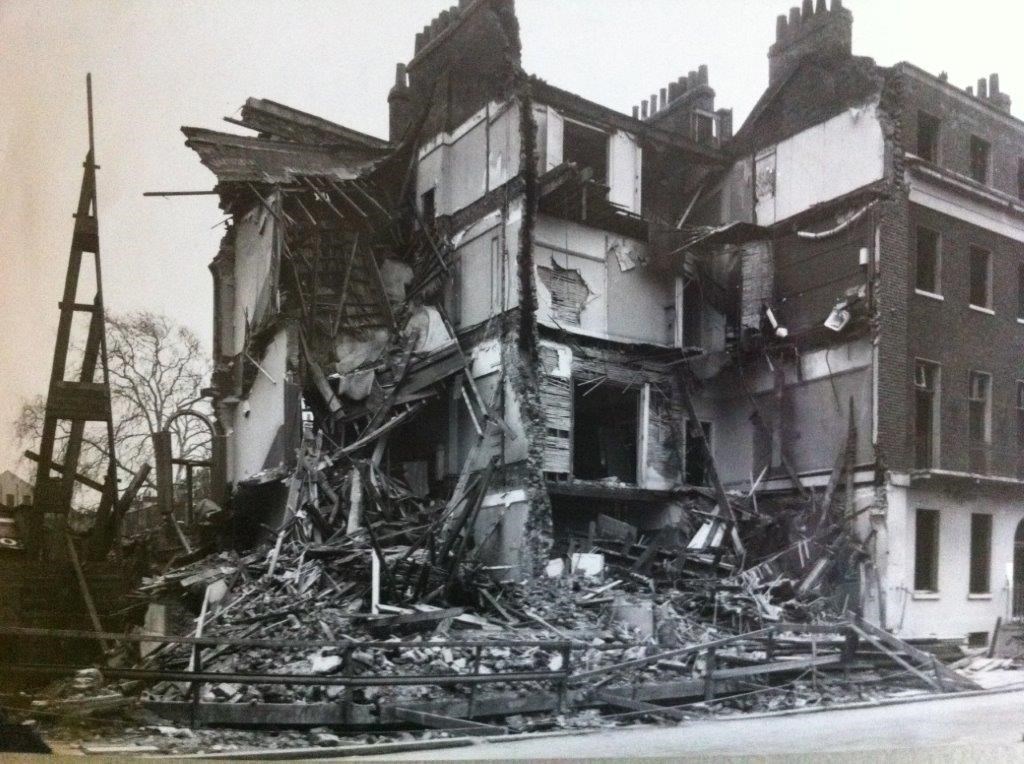 Image of 51 and 52 tavistock sq damaged 14th oct 1940
